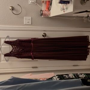 David's Bridal 2x A-line dress in Maroon